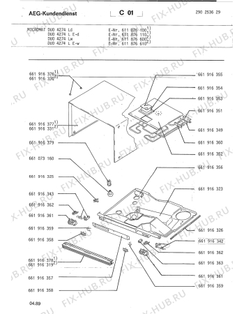 Взрыв-схема микроволновой печи Aeg MICROMAT DUO 4274LD - Схема узла Section4